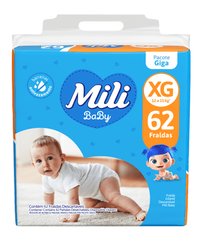 Produto Fralda infantil baby giga xg 62 unidades mili foto 1