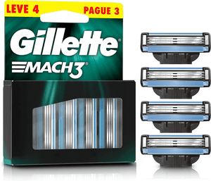 Produto Refil para barbear mach3 4 unidades gillette foto 1